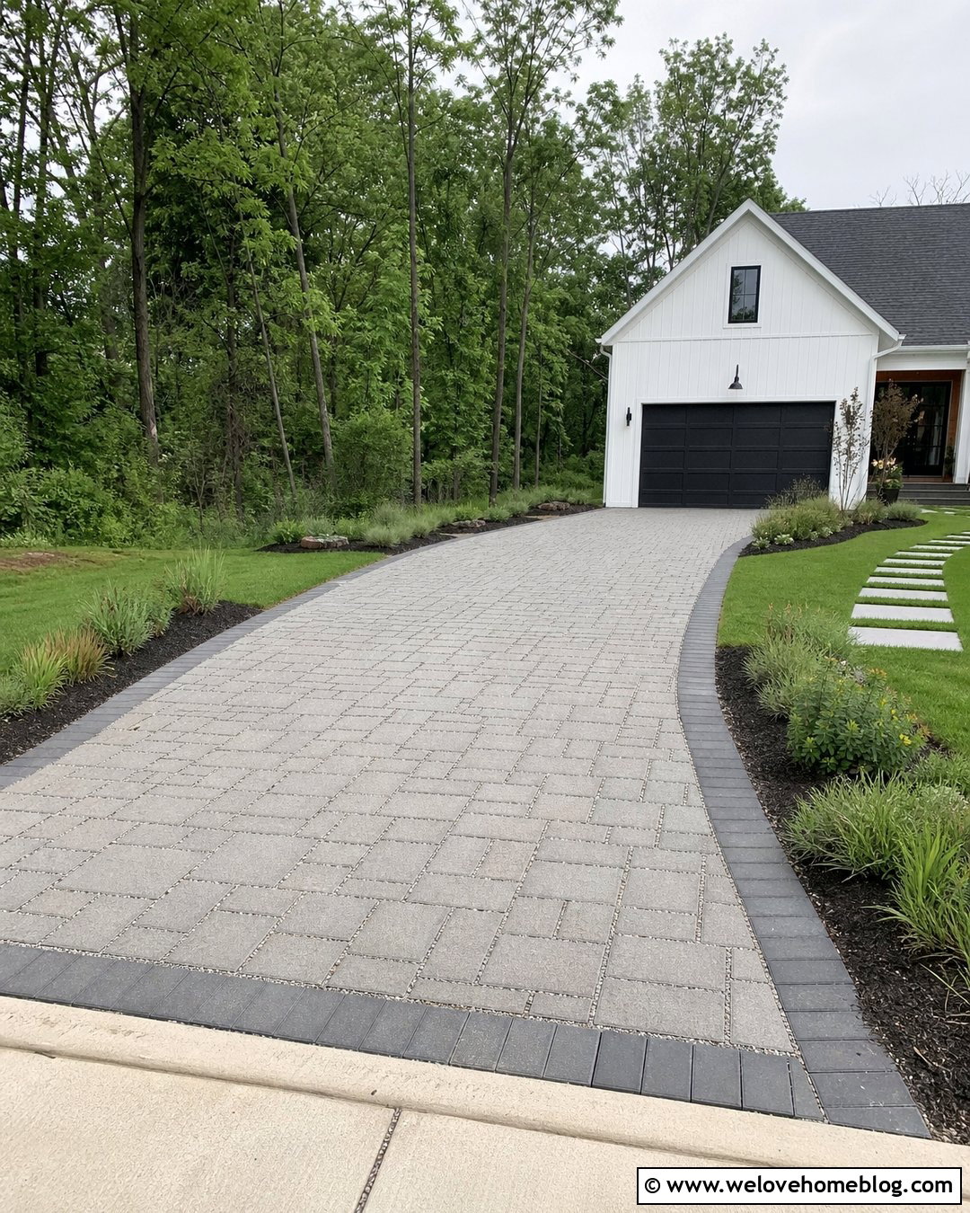 Permeable Paver Backyard Driveway - 20 Driveway Backyard Ideas