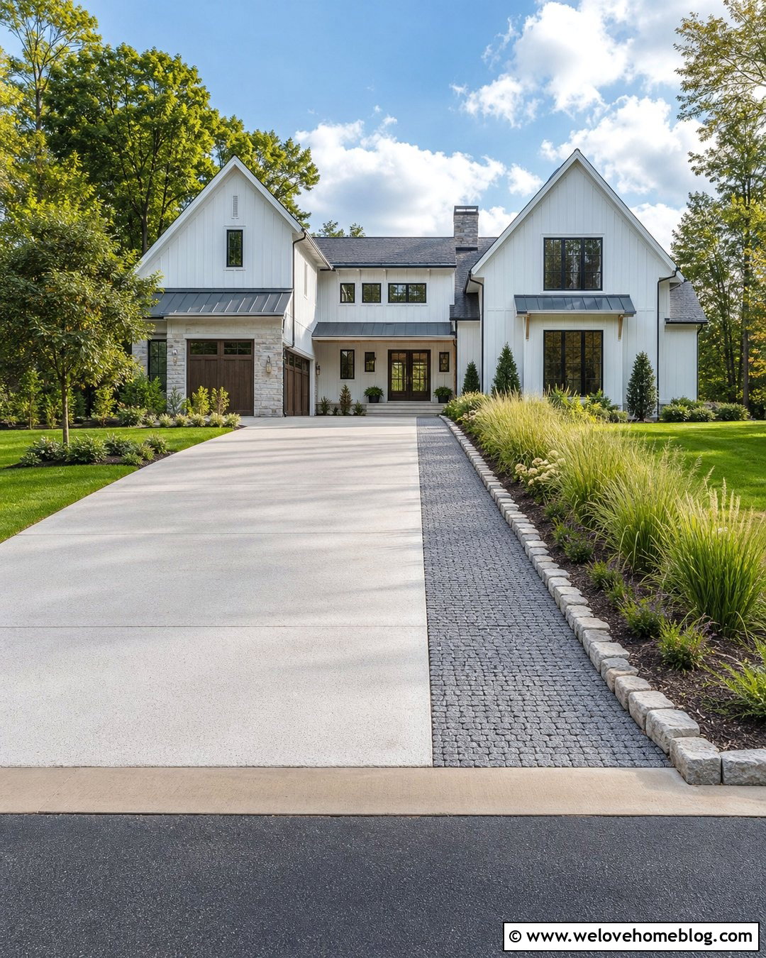 Permeable Paver Driveway Strip - 40 widen driveway ideas