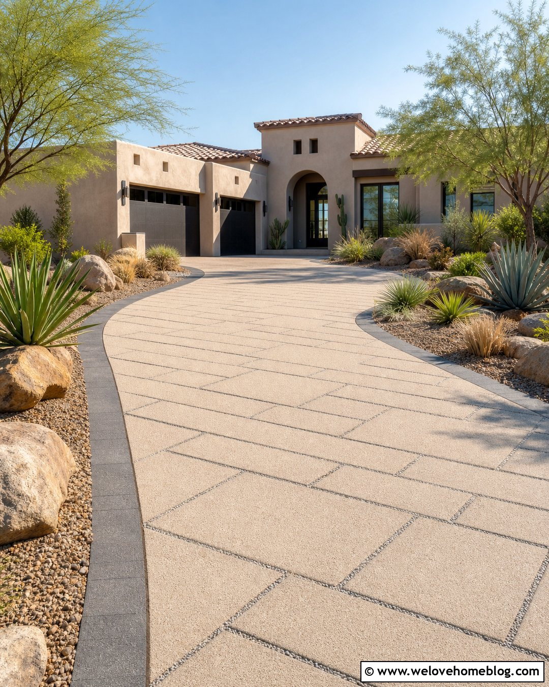 Permeable Paver Driveway With Crushed Granite Joints - 30 Permeable Pavers Driveways Ideas