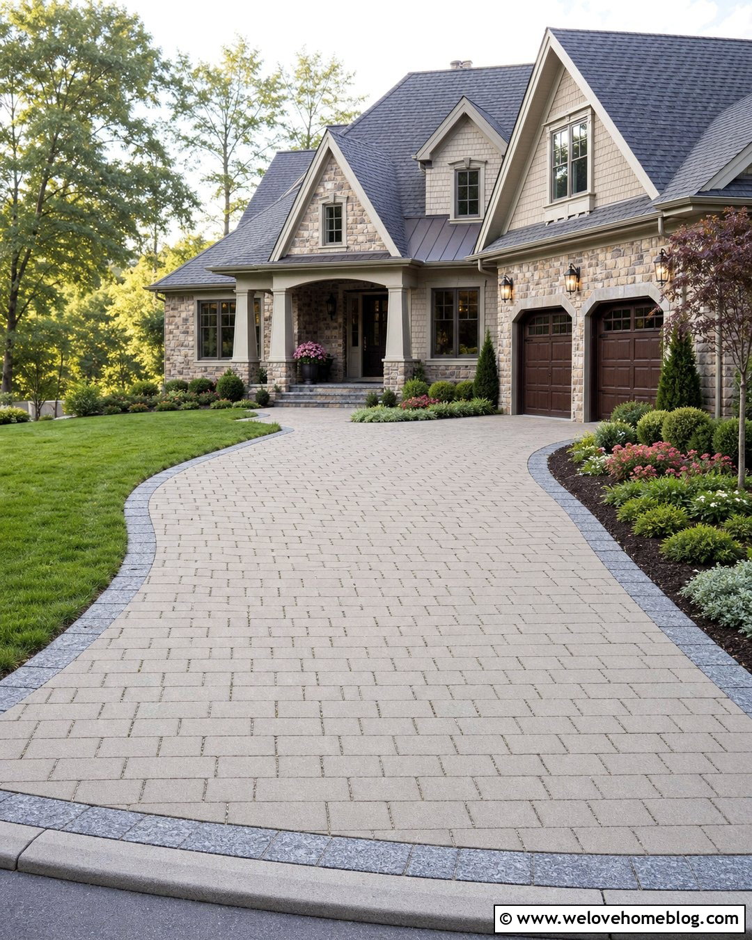Permeable Paver Driveway With Stone Border - 20 permeable driveway pavers ideas