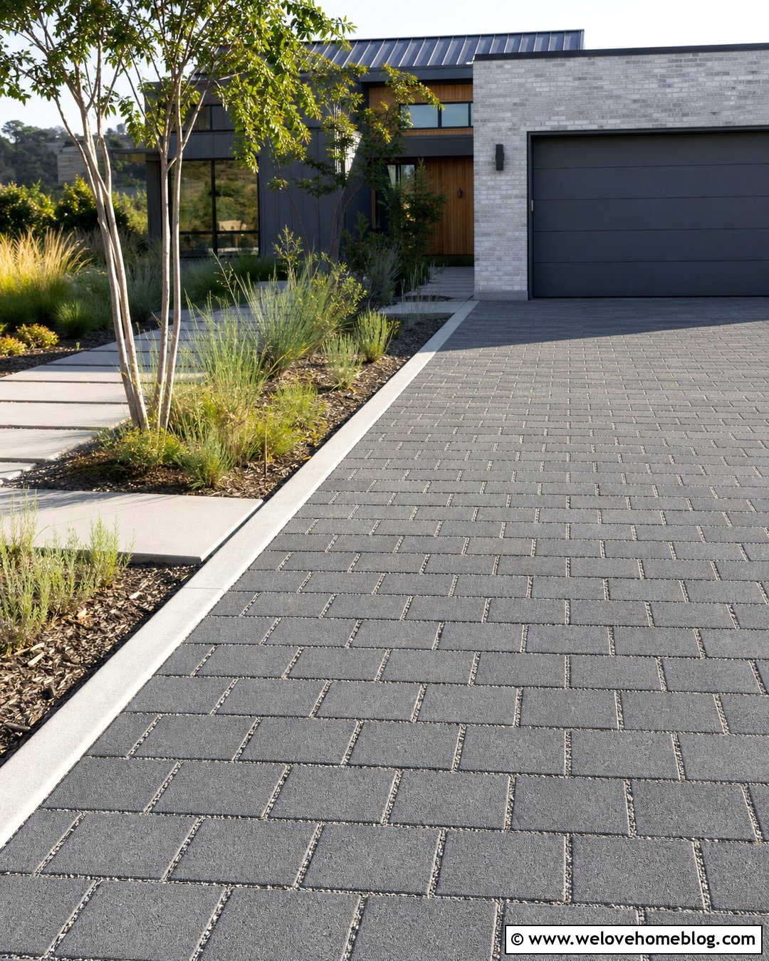 Permeable Paver Luxury Driveway - 45 Luxury Driveway Ideas