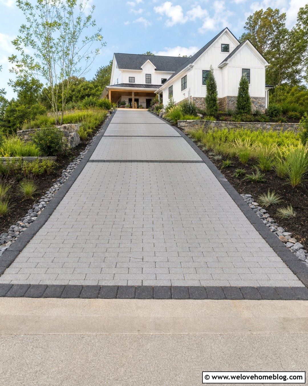 Permeable Paver Steep Driveway - 20 very steep driveway ideas