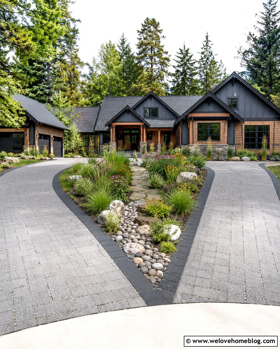 Permeable Paver U Shape Driveway - 20 U Shape Driveway Ideas