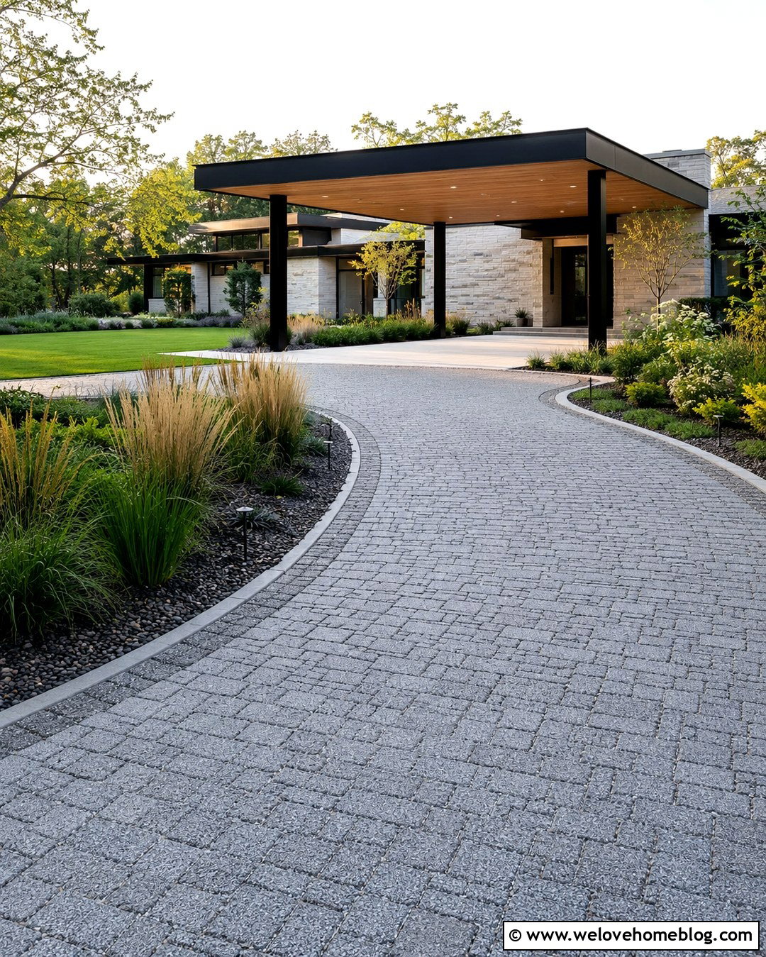 Permeable Porte Cochere Driveway - 20 Porte Cochere Driveway Modern Ideas
