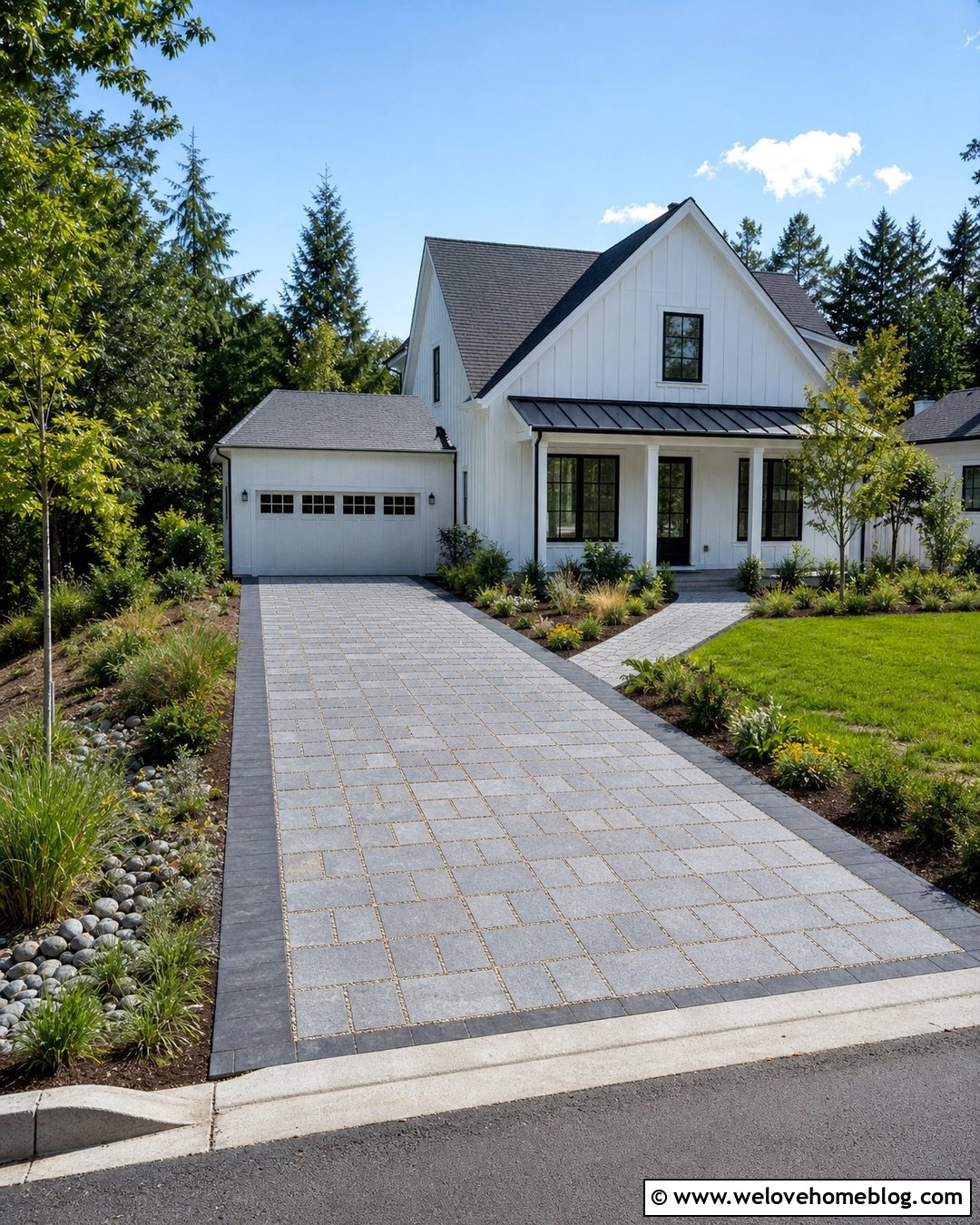 Permeable Stone Paver Driveway - 25 Driveway Stone Ideas