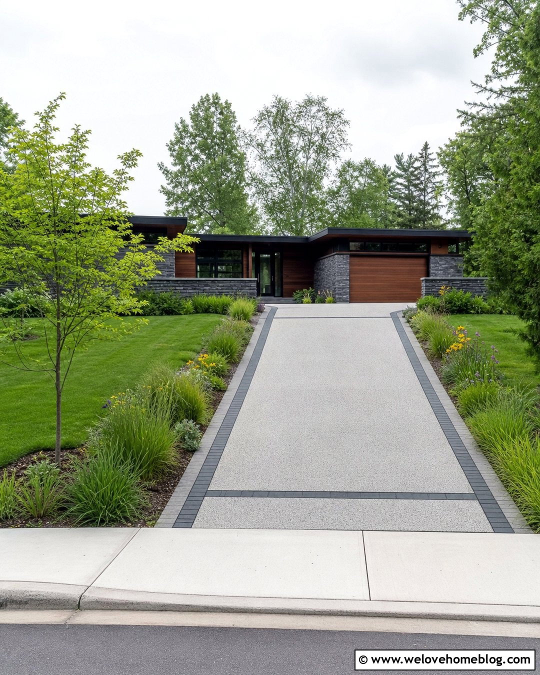 Pervious Concrete Green Driveway - 25 Green Driveway Ideas