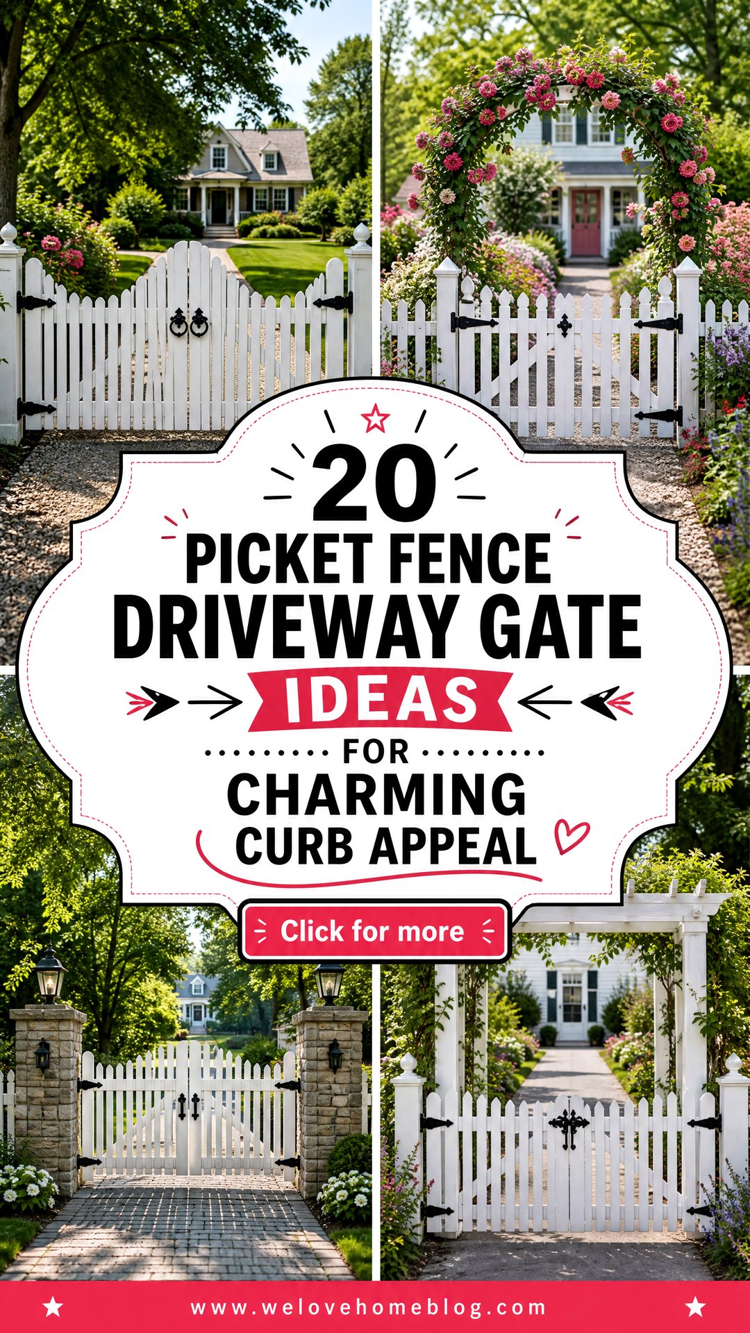 20 Picket Fence Driveway Gate Ideas for Charming Curb Appeal - 20 Picket Fence Driveway Gate Ideas for Charming Curb Appeal