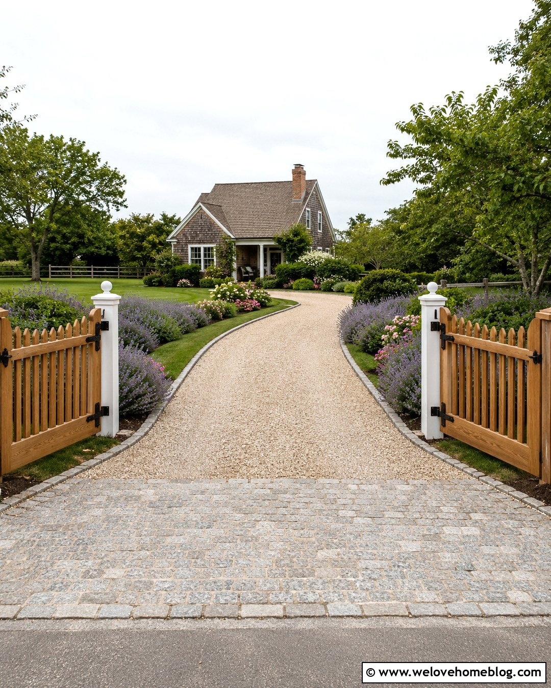 Picket Fence Gate With Gravel Driveway - 20 Picket Fence Driveway Gate Ideas