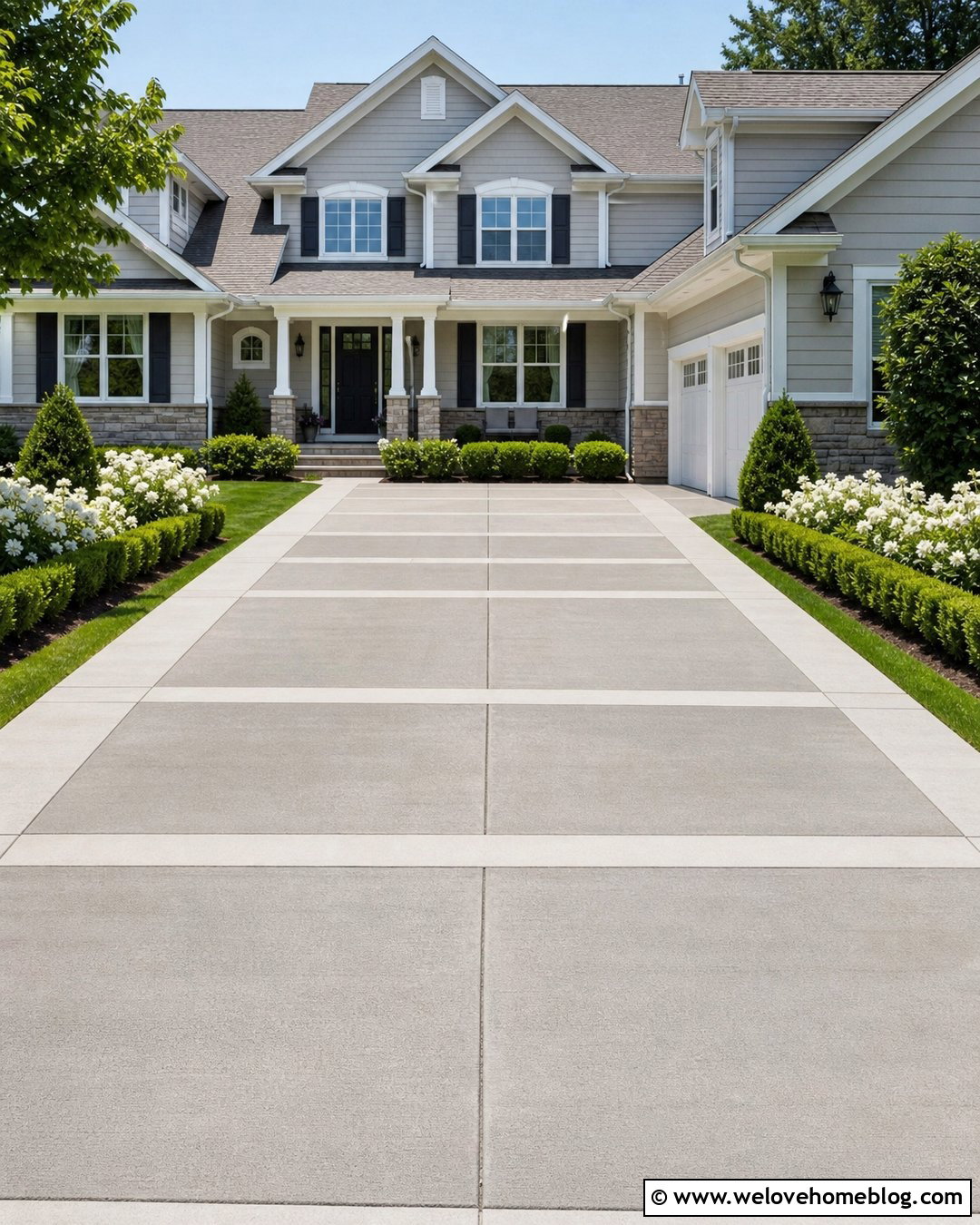 Picture Frame Concrete Driveway - 35 concrete driveways ideas