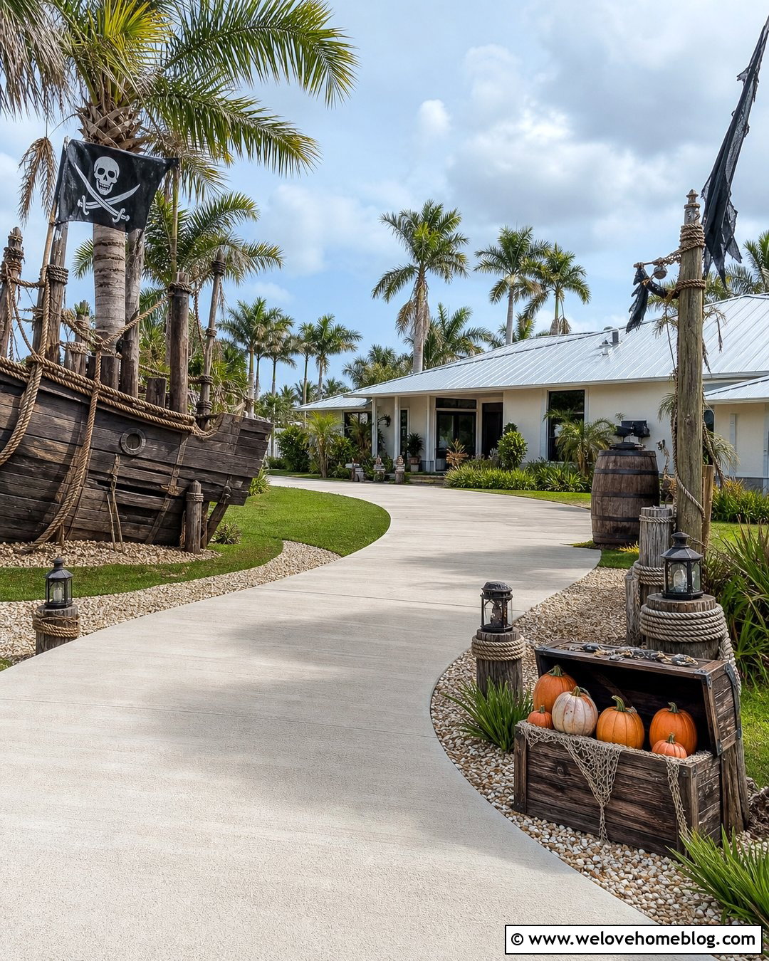 Pirate Driveway Halloween Decorations - 25 Driveway Halloween Decorations Ideas
