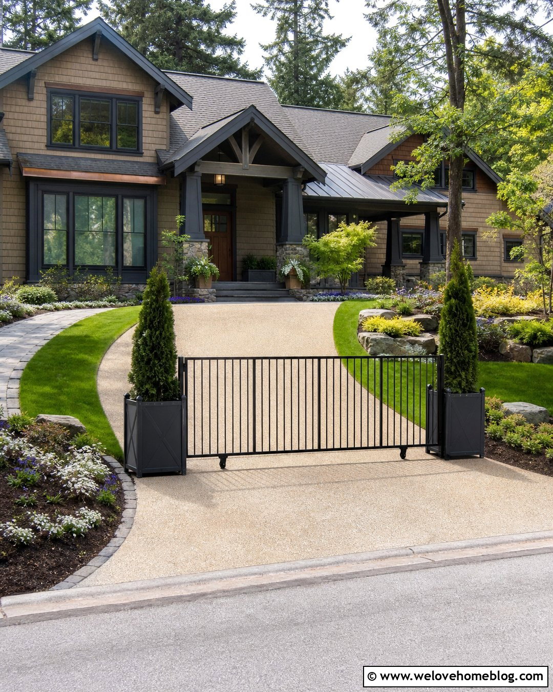 Planter Base Portable Driveway Gate - 20 portable driveway gate ideas