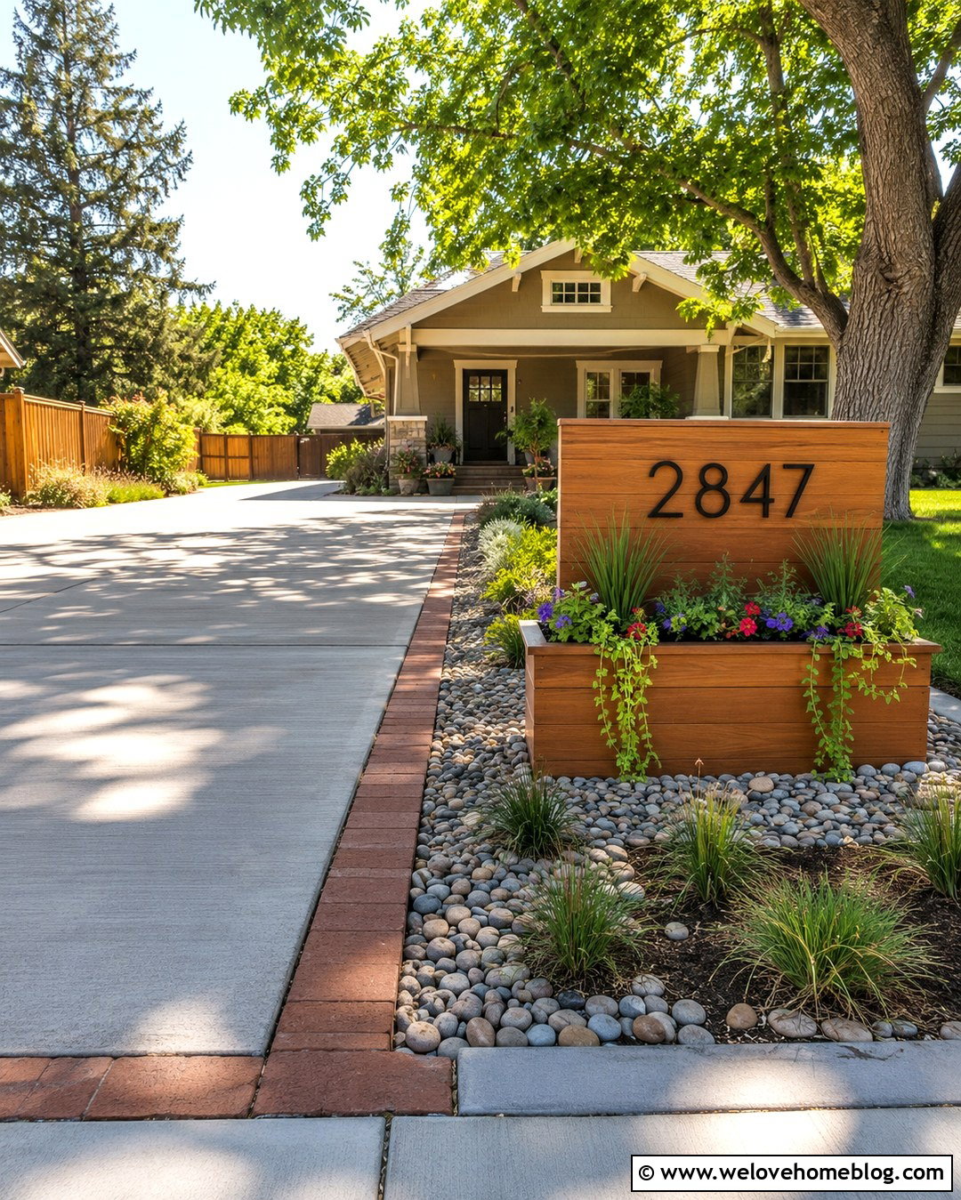 Planter Driveway House Number Sign - 20 End Of Driveway House Number Ideas