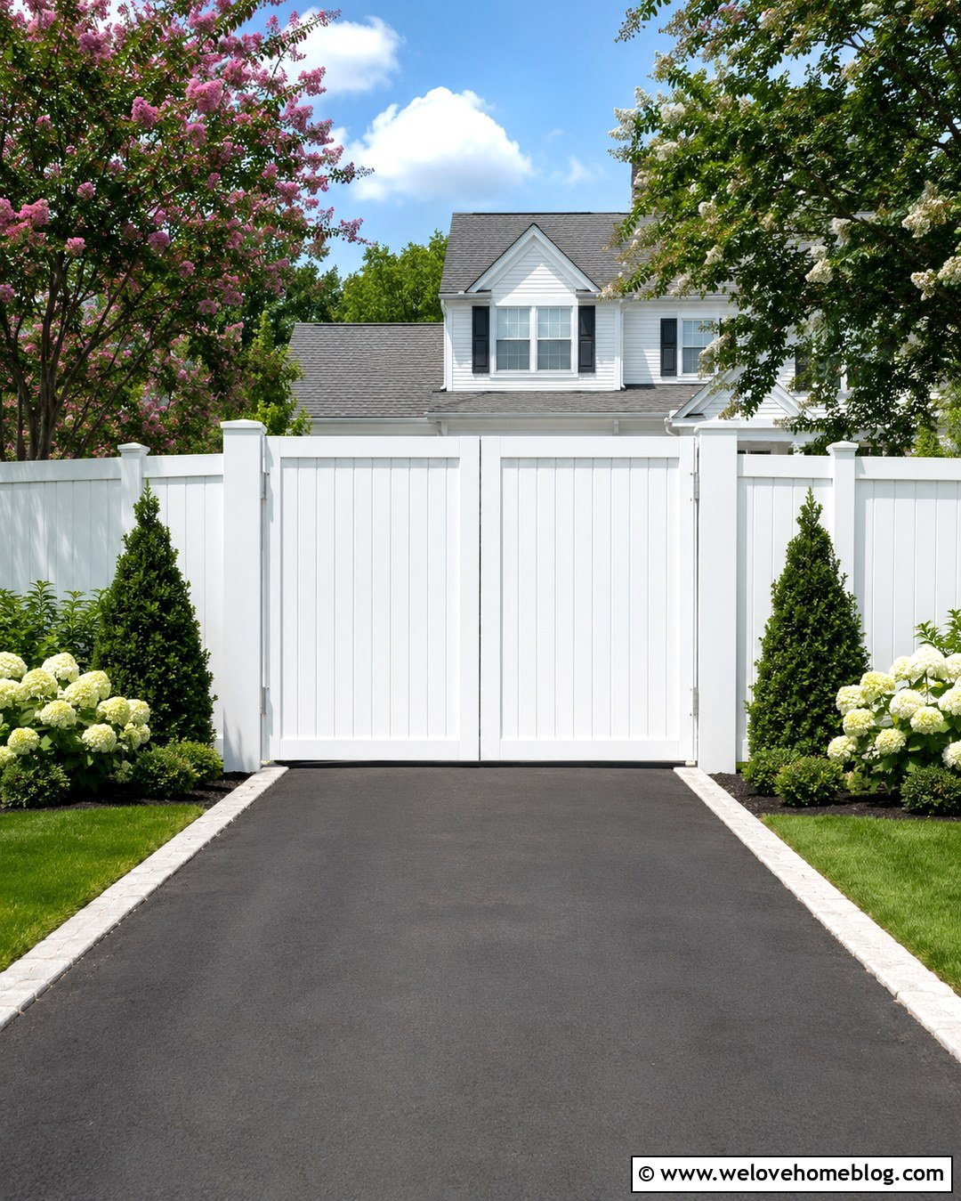 Plastic Privacy Gate With Matching Fence - 20 plastic gates for driveways ideas