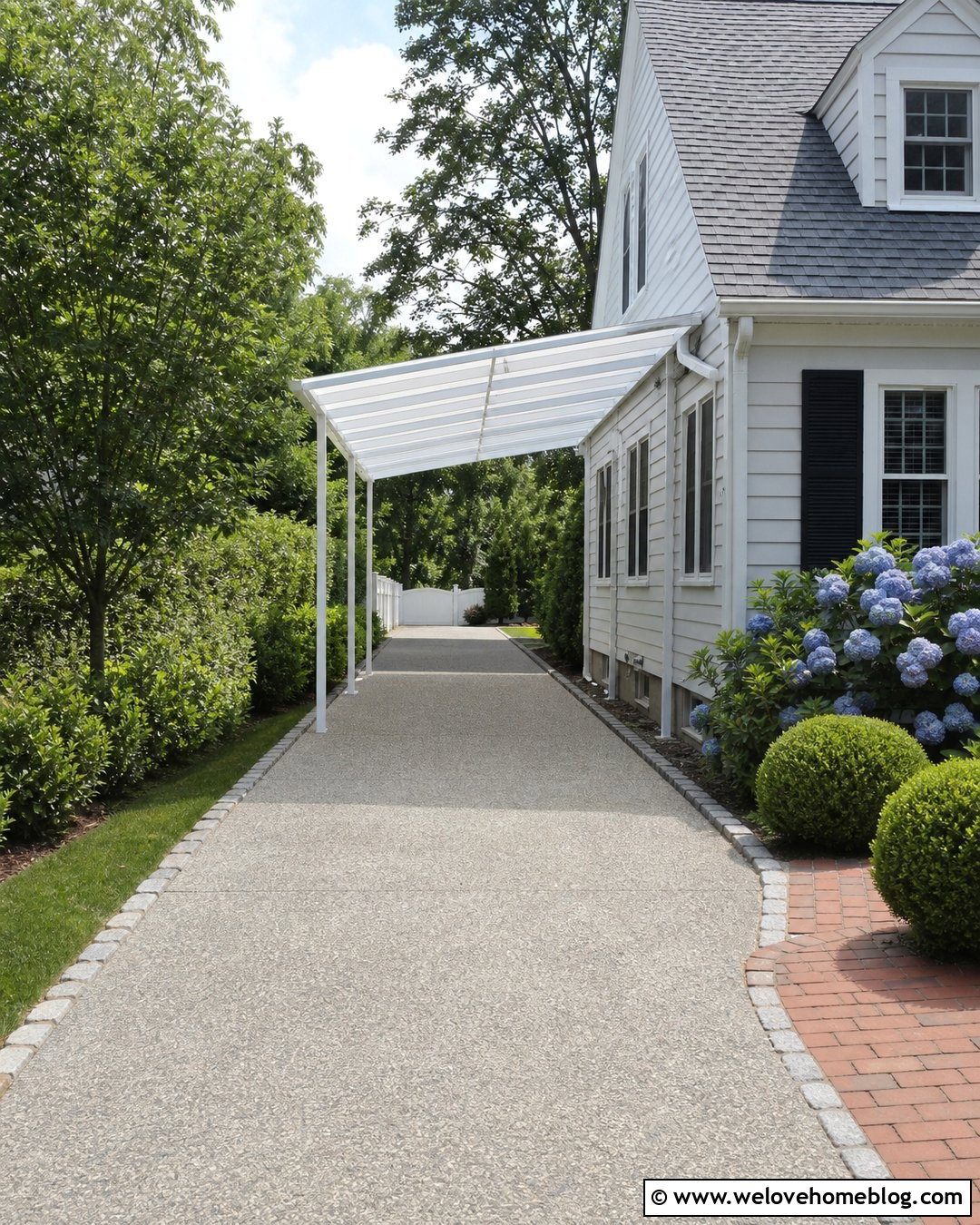 Polycarbonate Driveway Canopy - 20 Driveway Sun Shade Ideas