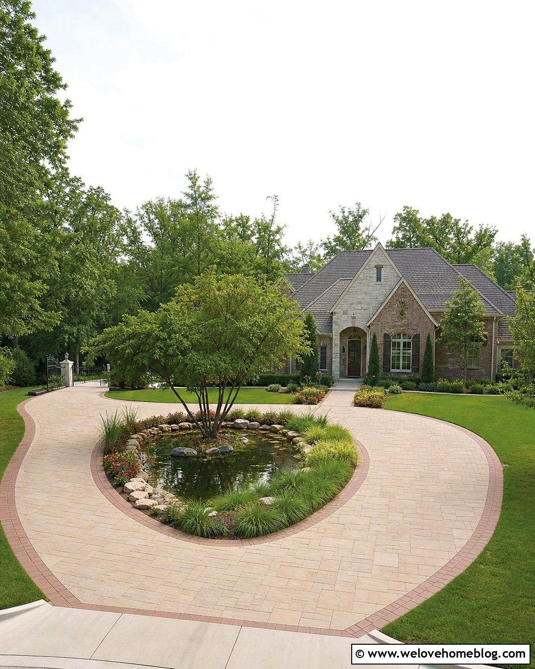 Pond Island Driveway Turnaround - 20 Driveway Around Pond Ideas