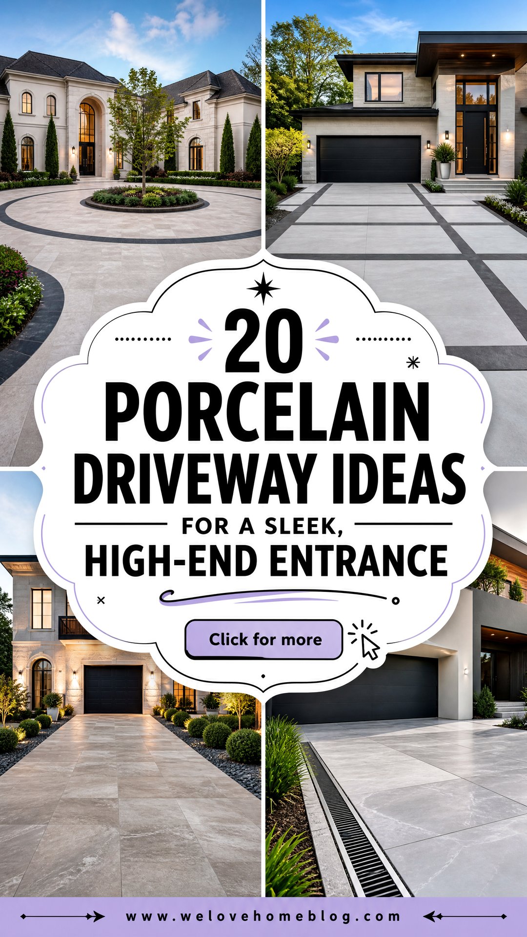 20 Porcelain Driveway Ideas for a Sleek High-End Entrance - 20 Porcelain Driveway Ideas for a Sleek, High-End Entrance