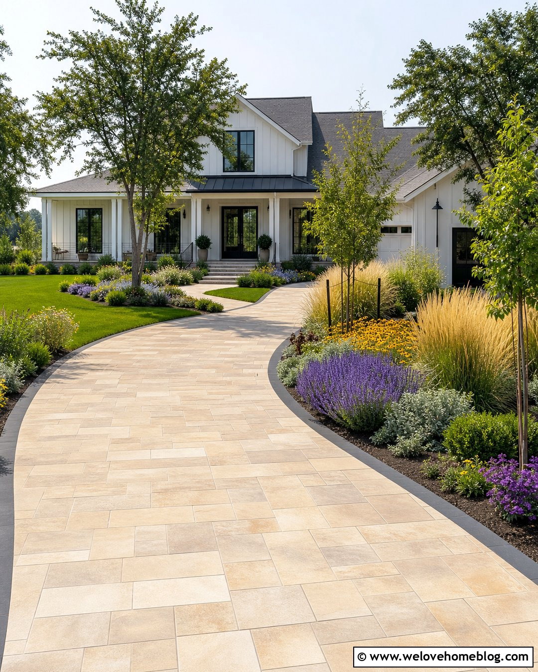 20 Porcelain Driveway Ideas for a Sleek, High-End Entrance
