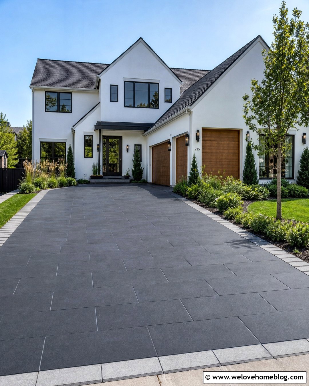 Porcelain Paver Driveway - 35 paved driveway ideas