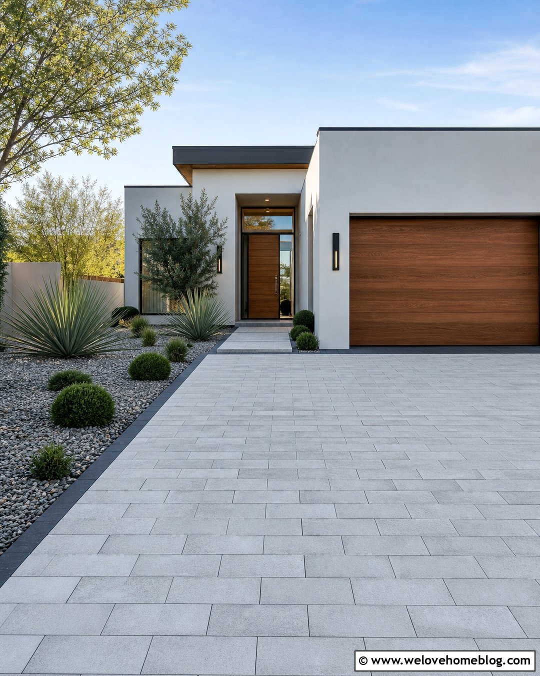 Porcelain Paver Driveway - 45 modern driveway ideas