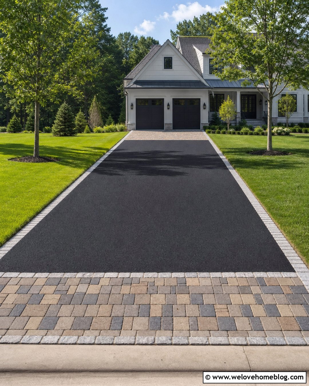 Porous Asphalt Driveway With Paver Apron - 20 porous driveway ideas