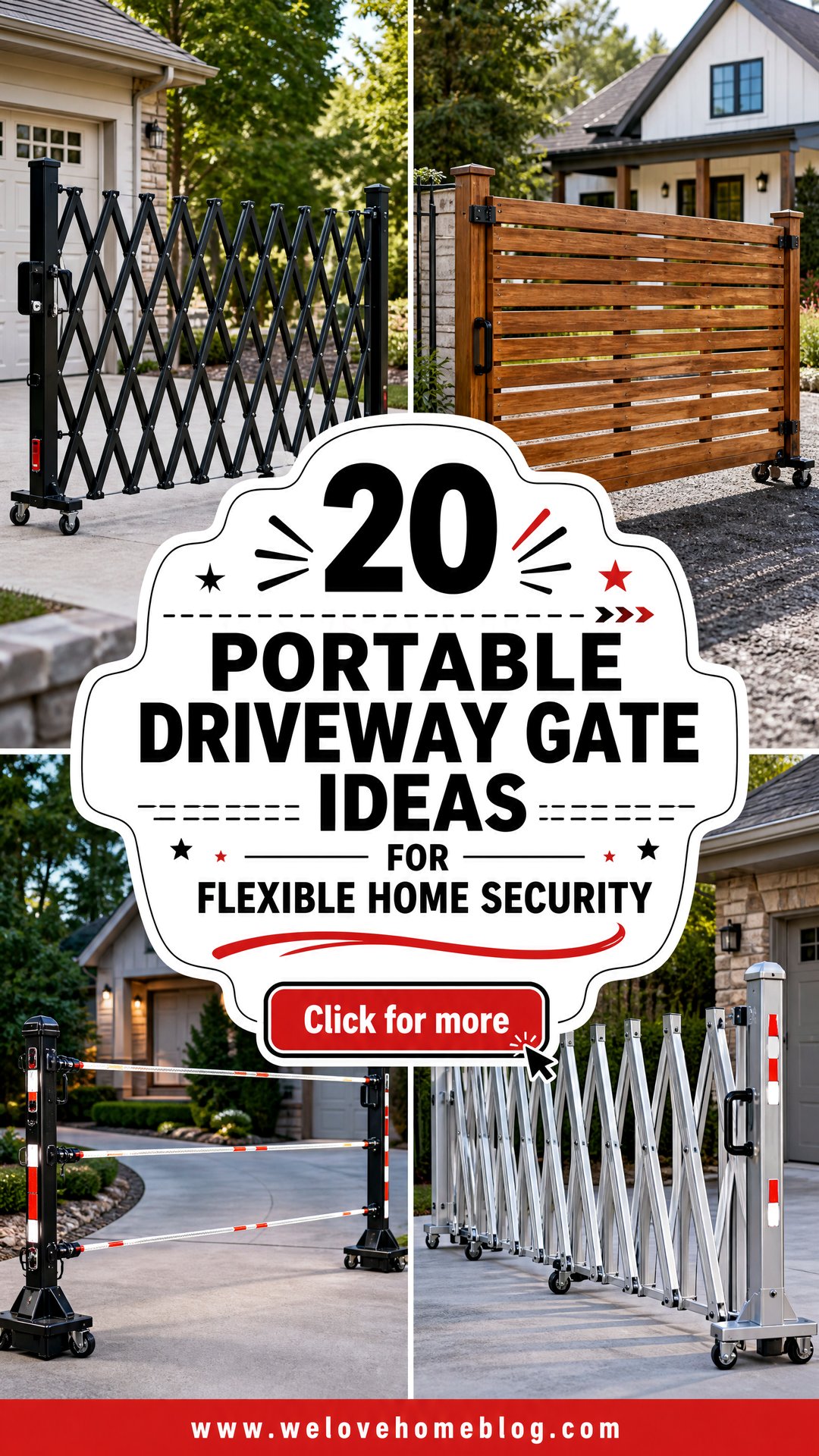 20 Portable Driveway Gate Ideas for Flexible Home Security - 20 Portable Driveway Gate Ideas for Flexible Home Security