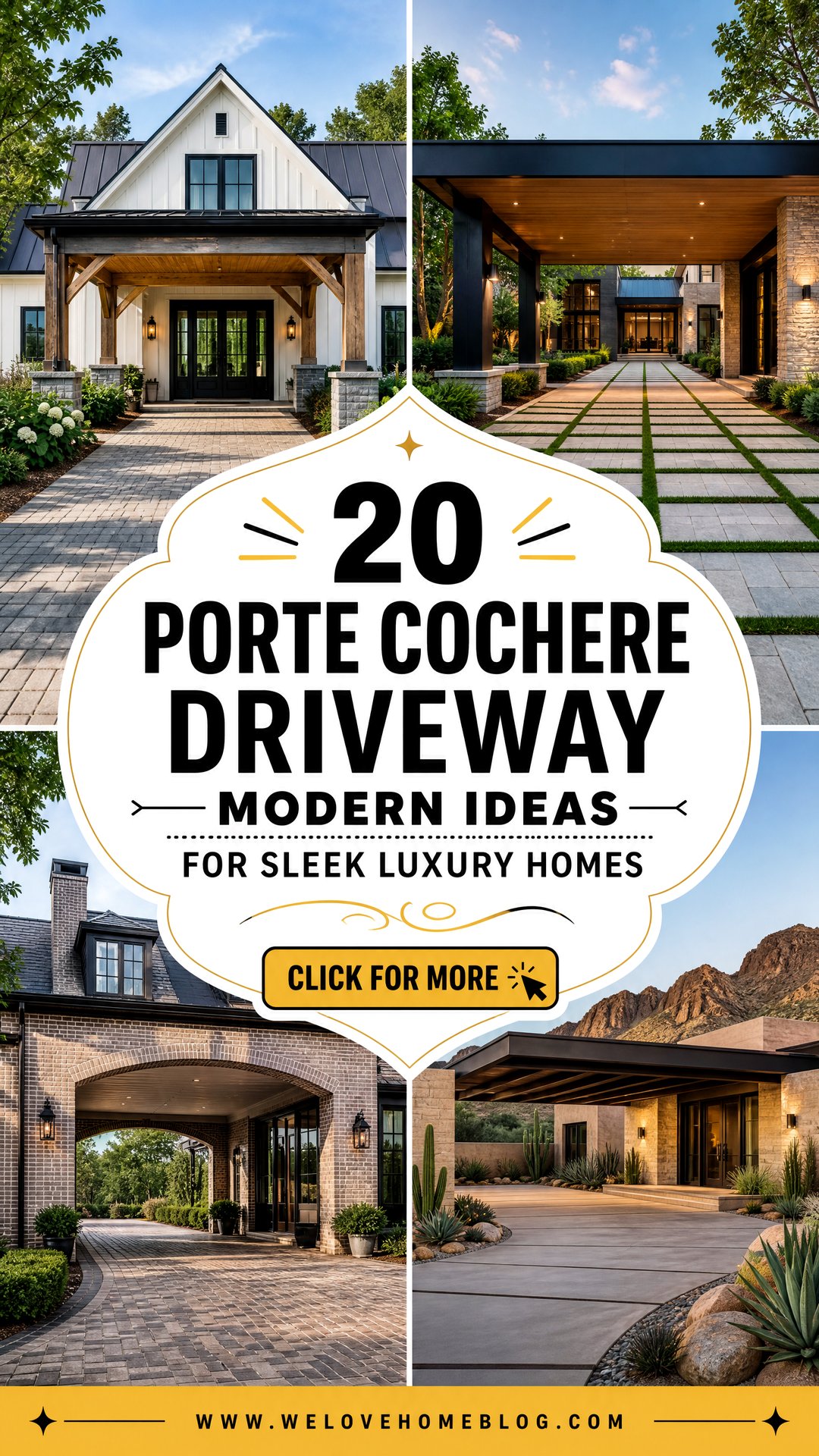 20 Porte Cochere Driveway Modern Ideas for Sleek Luxury Homes - 20 Porte Cochere Driveway Modern Ideas for Sleek Luxury Homes
