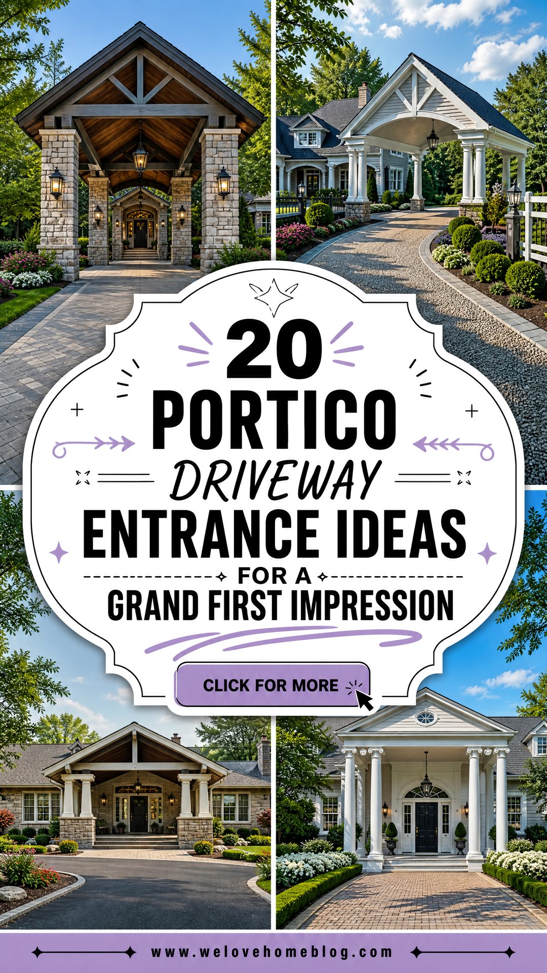 20 Portico Driveway Entrance Ideas for a Grand First Impression - 20 Portico Driveway Entrance Ideas for a Grand First Impression