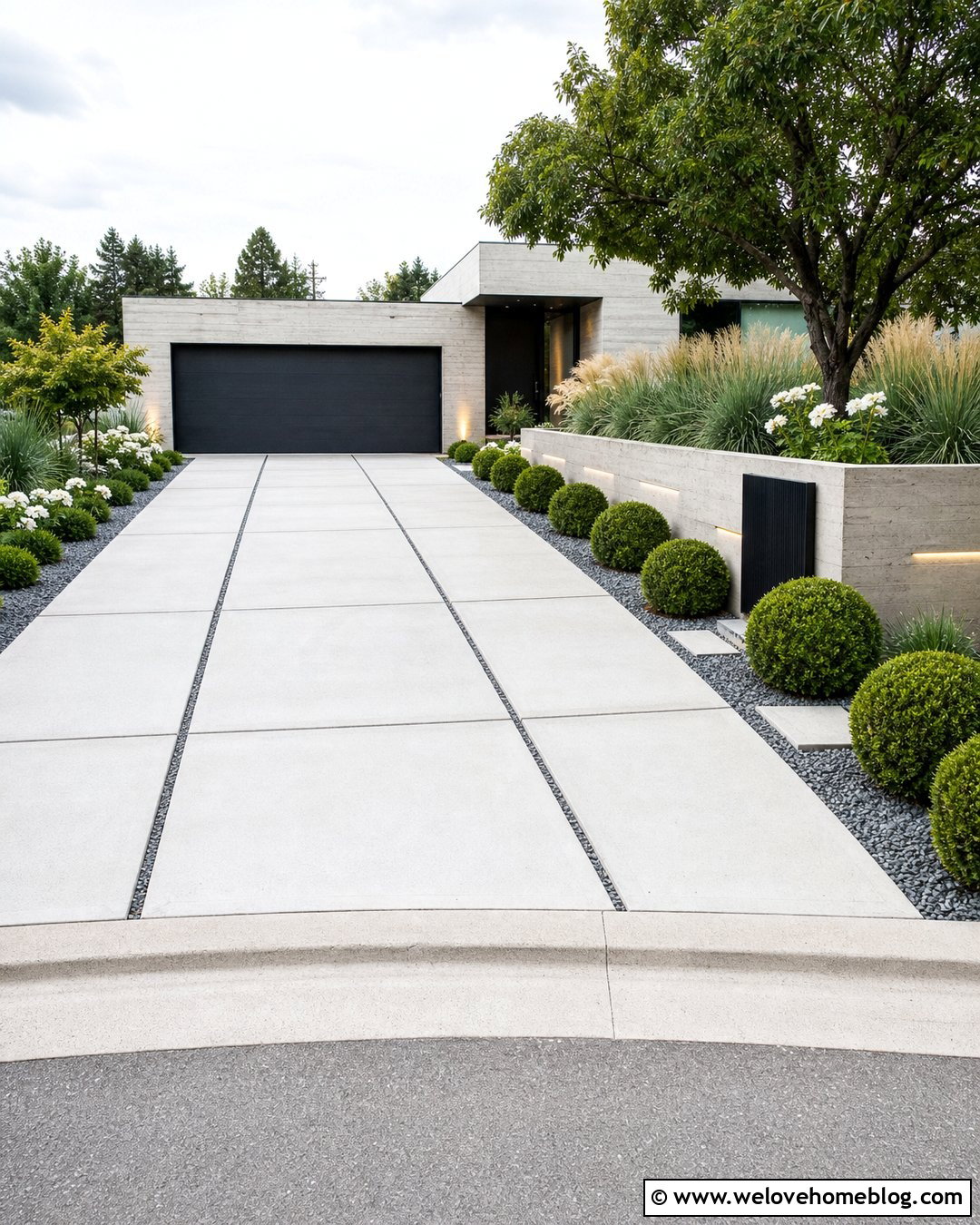 Poured Concrete Driveway Retaining Wall - 35 Driveway Retaining Wall Ideas