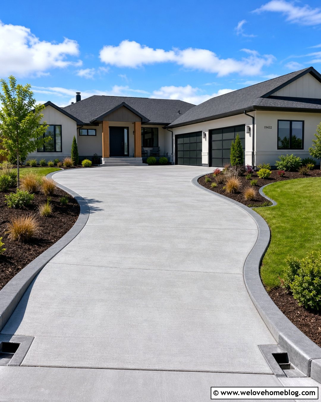 Poured Concrete Raised Driveway Edging - 20 Raised Driveway Edging Ideas