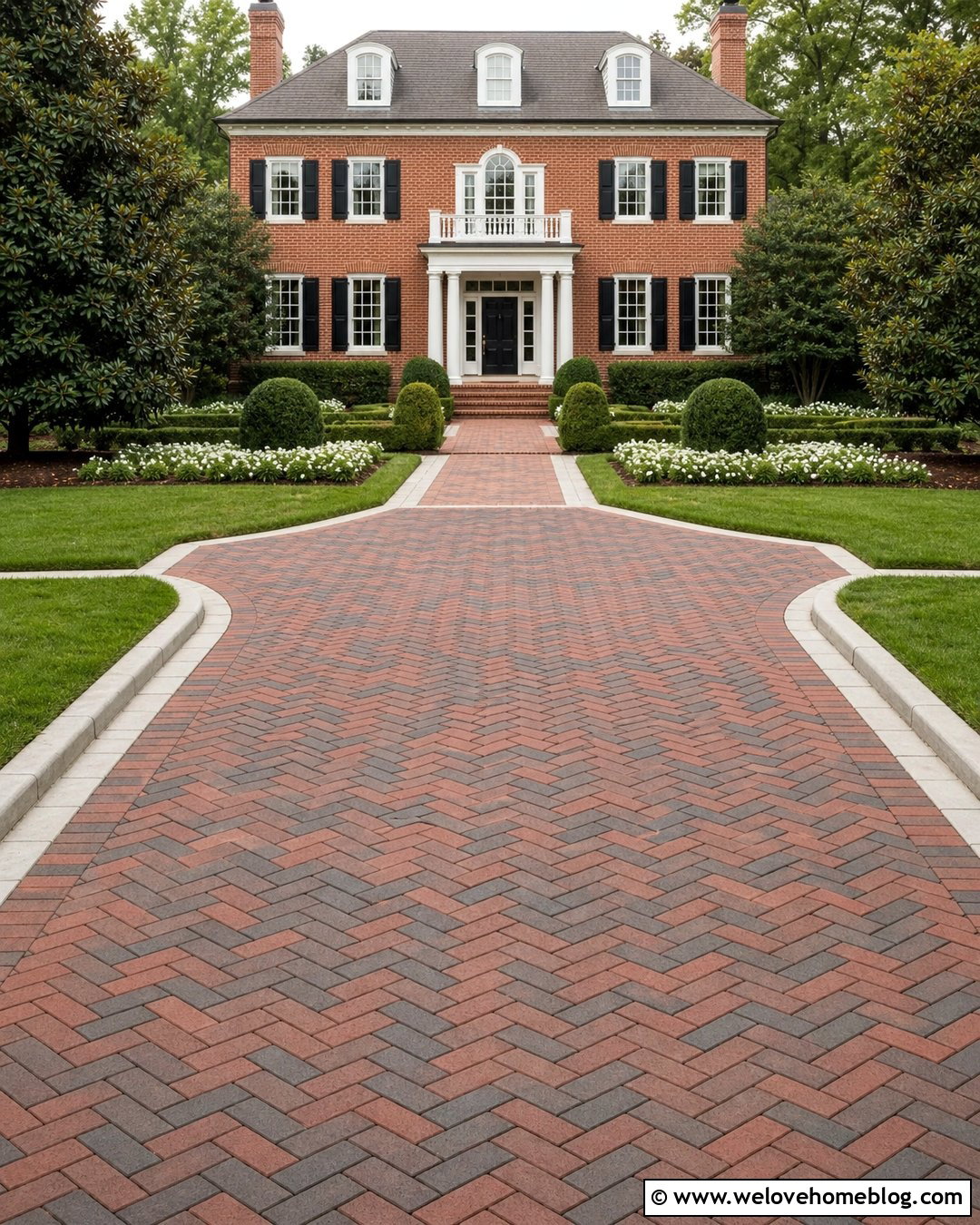 Precast Concrete Driveway Curbing With Brick Pavers - 20 driveway curbing ideas