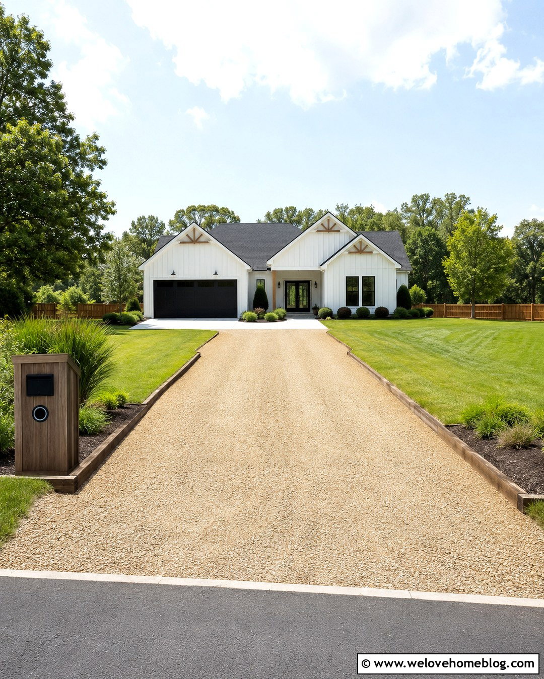 Pressure Treated Wood Edging For A Gravel Driveway - 20 Wood Driveway Edging Ideas