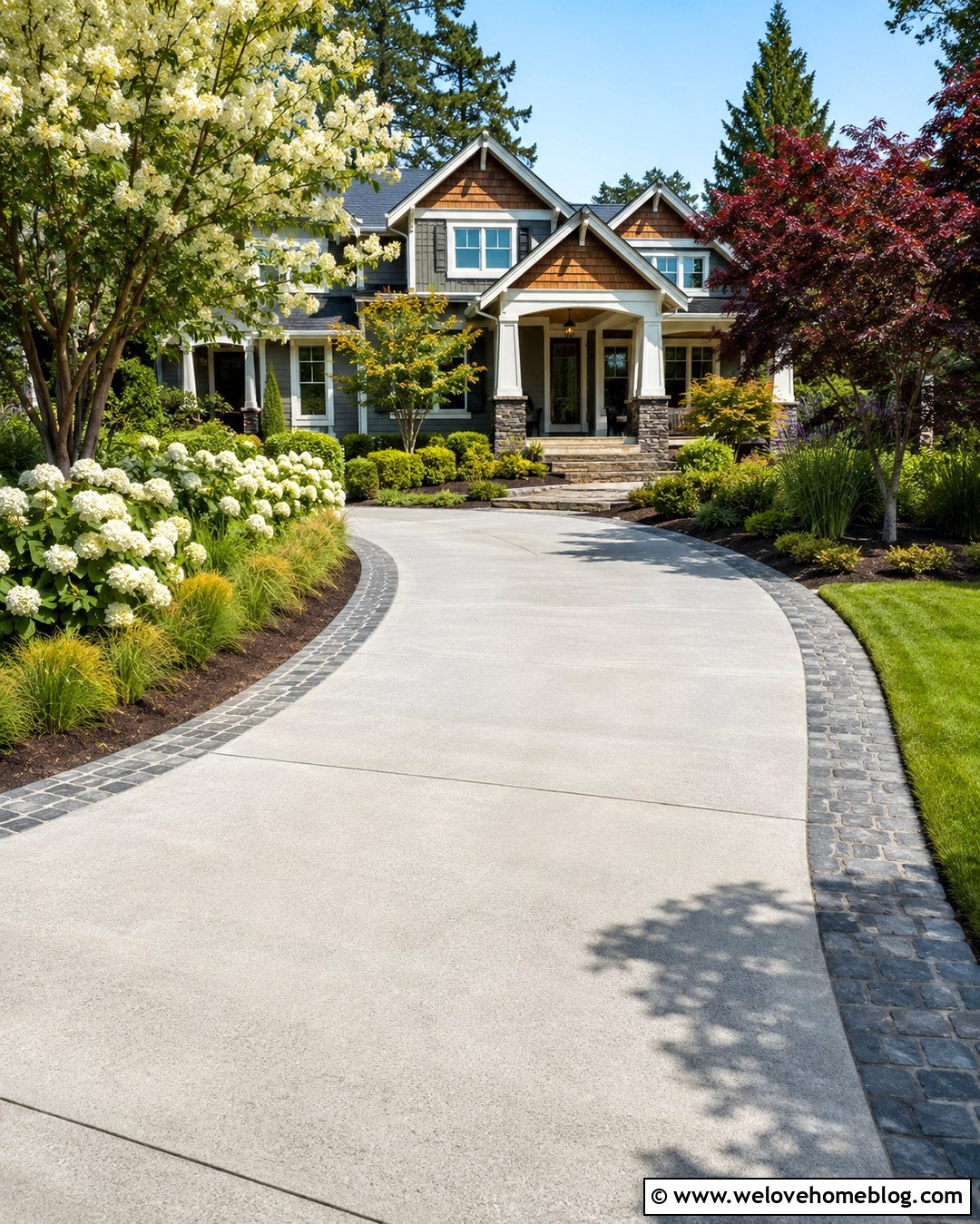 Pressure Washing a Curved Concrete Driveway - 20 Pressure Washing Driveway Ideas