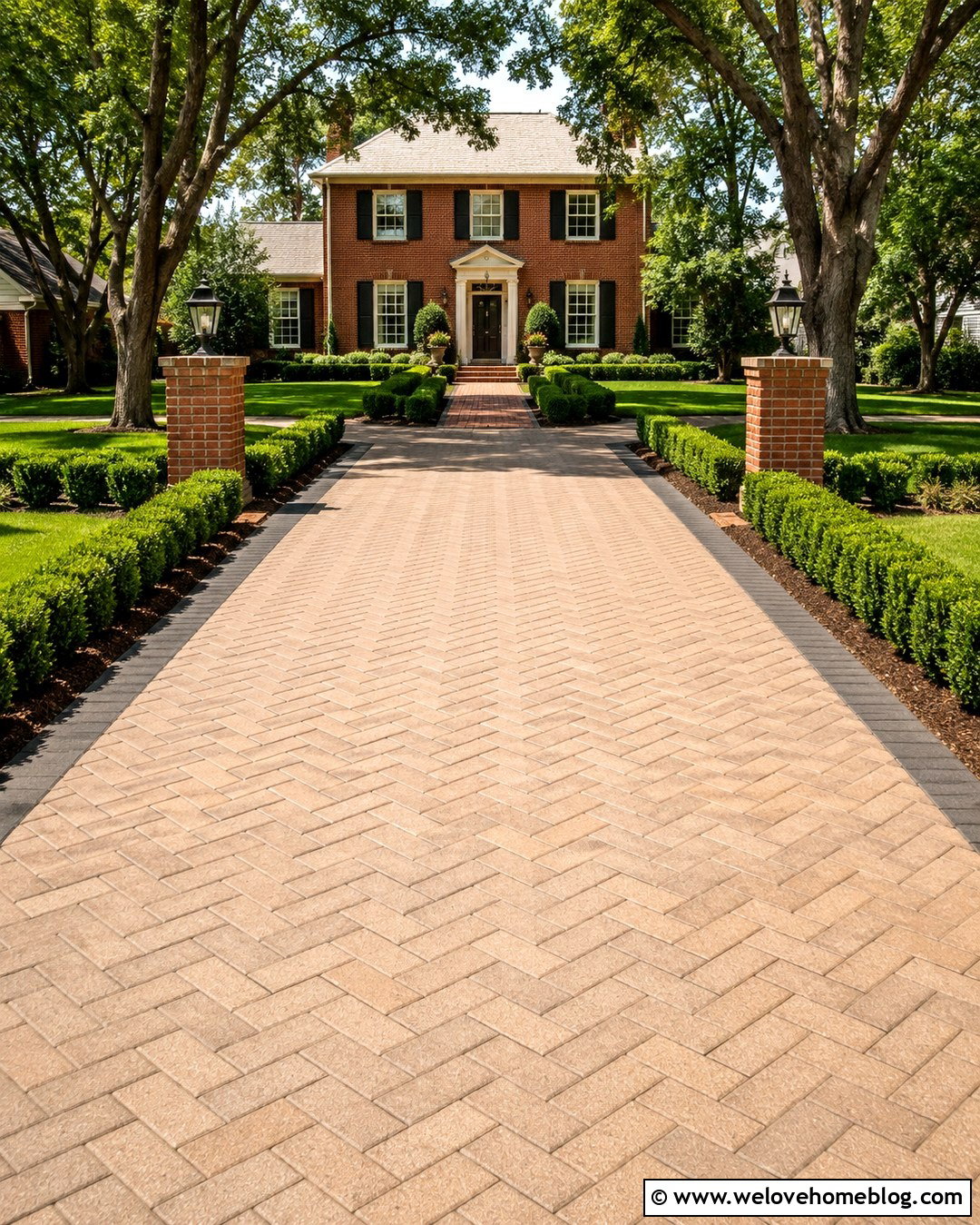Pressure Washing a Herringbone Paver Driveway - 20 Pressure Washing Driveway Ideas