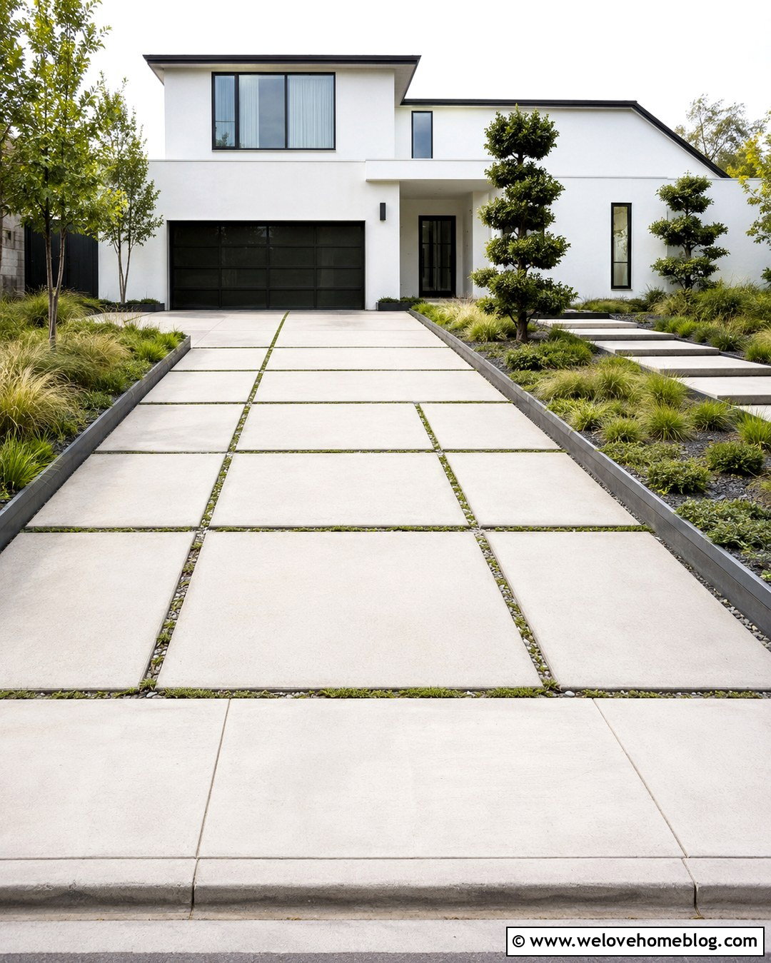 Pressure Washing a Modern Concrete Driveway - 20 Pressure Washing Driveway Ideas