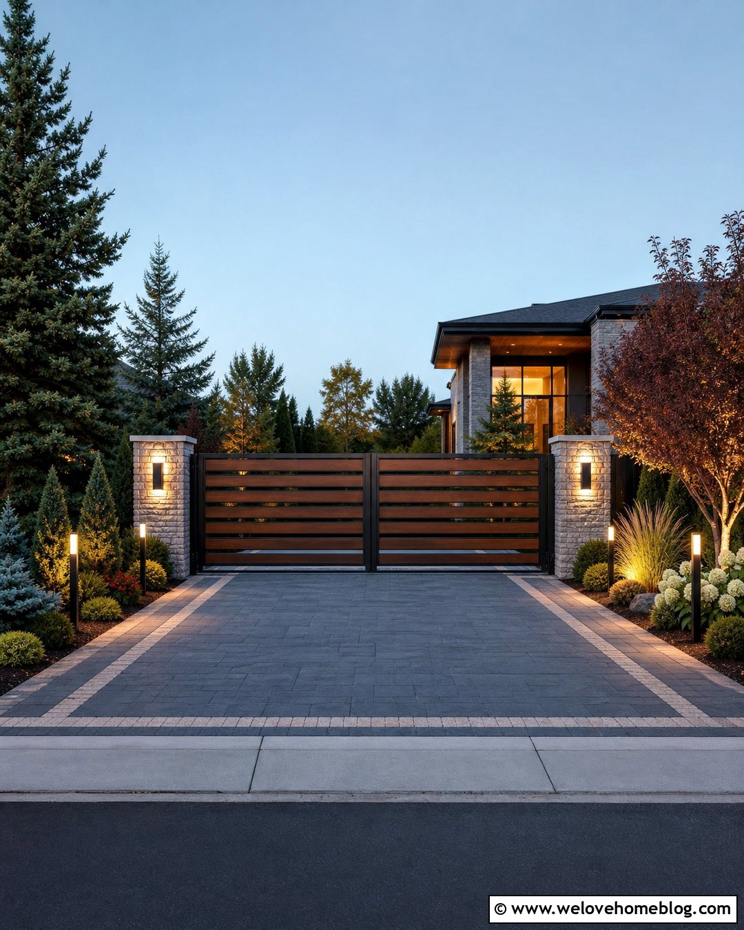 Privacy Gate With Built In Lighting - 30 privacy gates driveway entrance ideas
