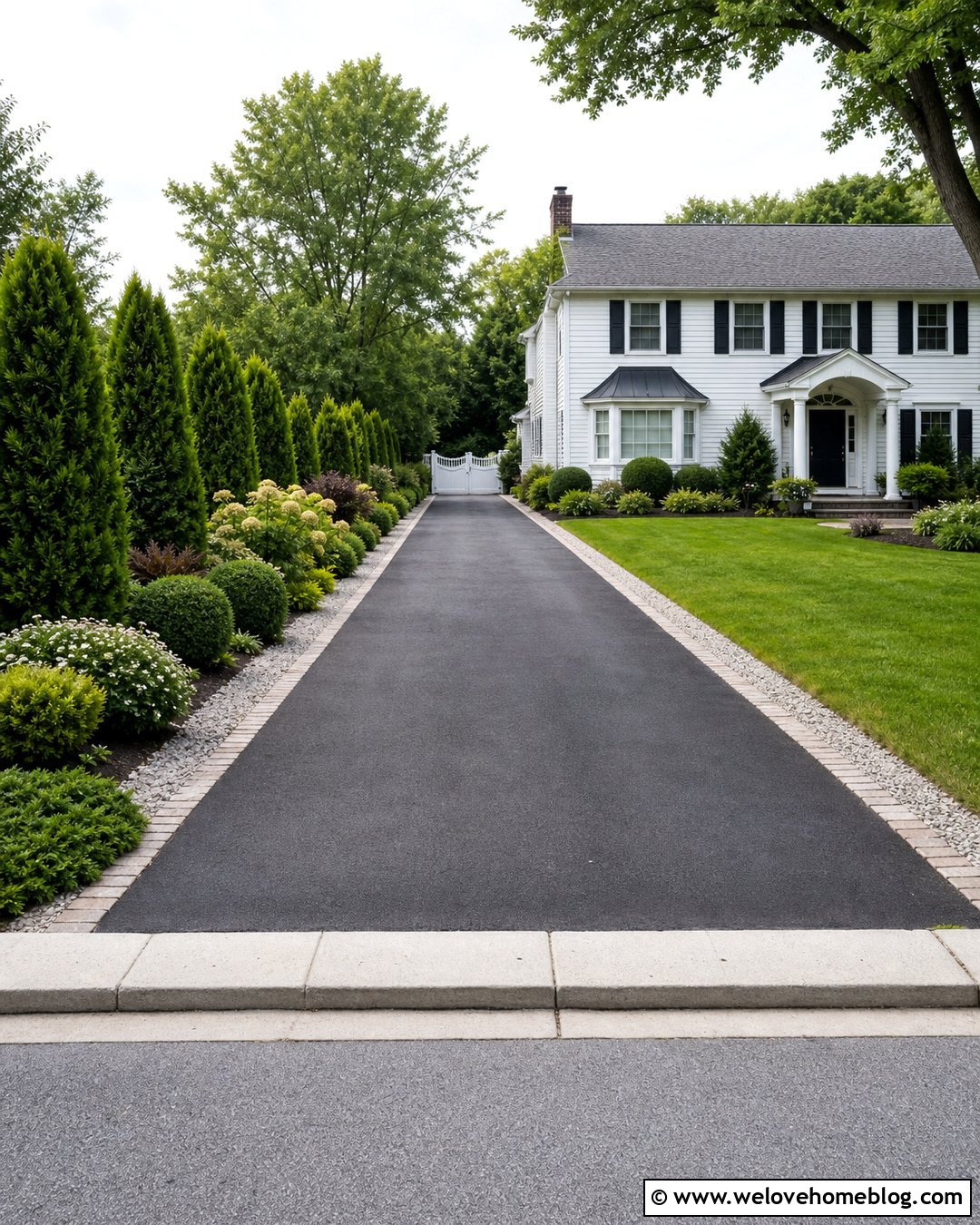 Privacy Hedge Along Front Yard Driveway - 20 front yard landscaping next to driveway ideas