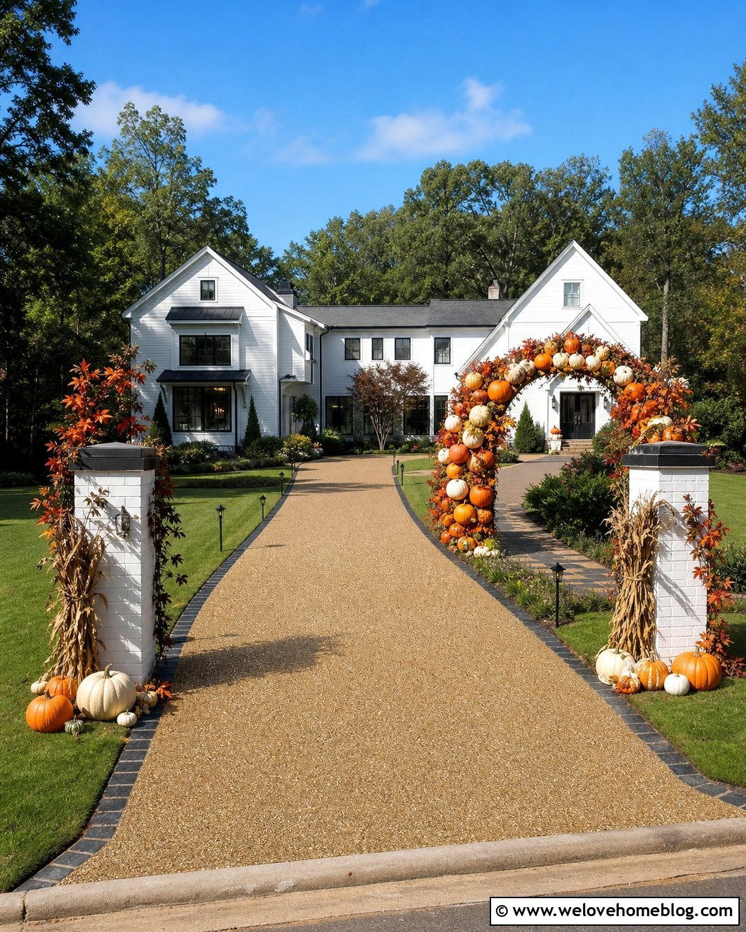 Pumpkin Arch Driveway Halloween Decorations - 25 Driveway Halloween Decorations Ideas