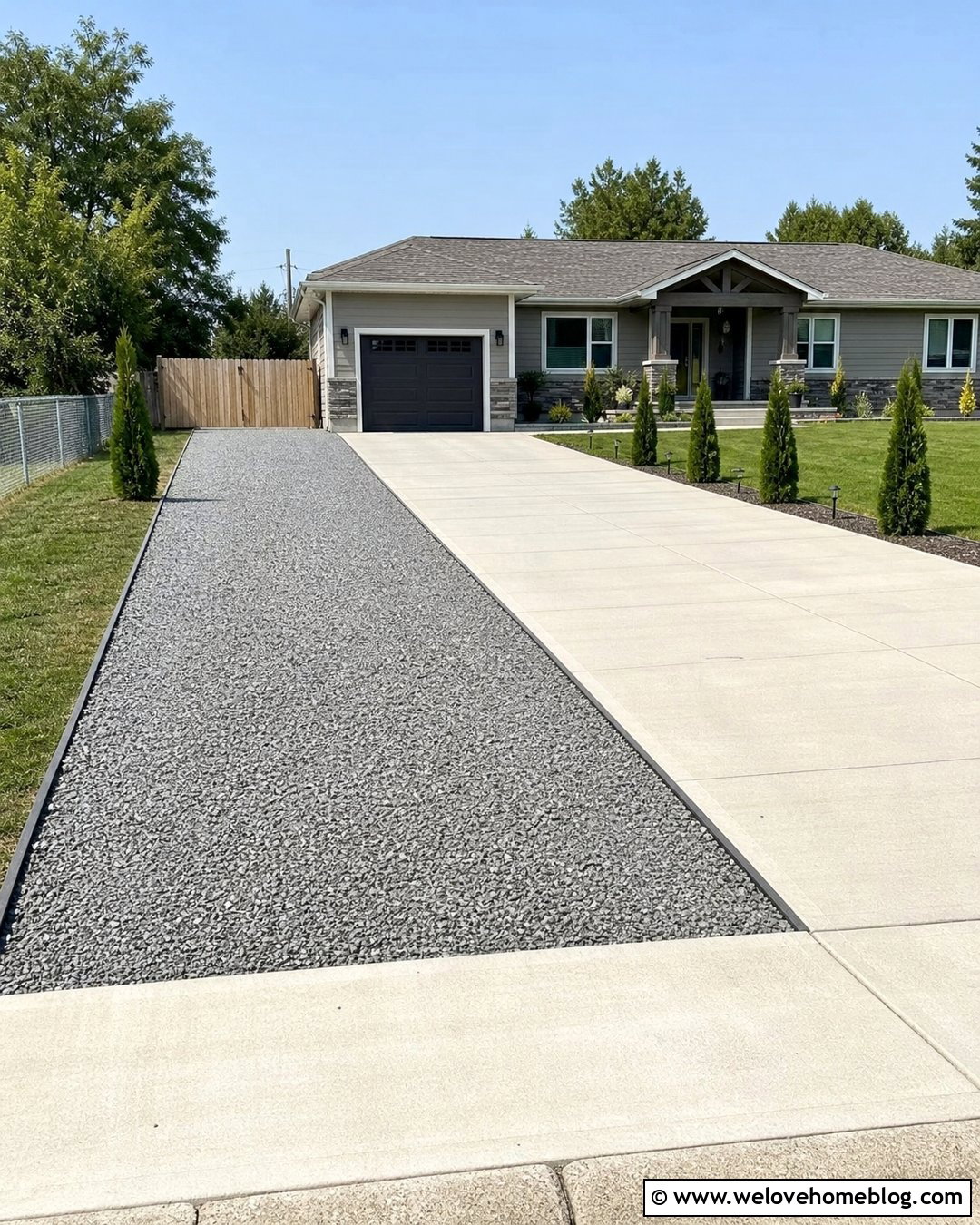 RV Parking Strip Beside Driveway - 25 Driveway Extra Parking Ideas