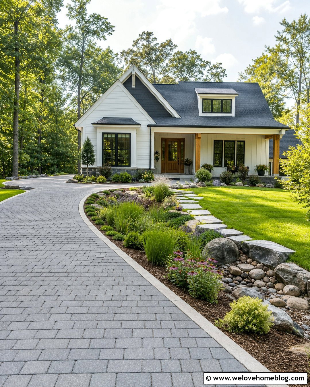 Rain Garden Beside Driveway - 20 front yard landscaping next to driveway ideas