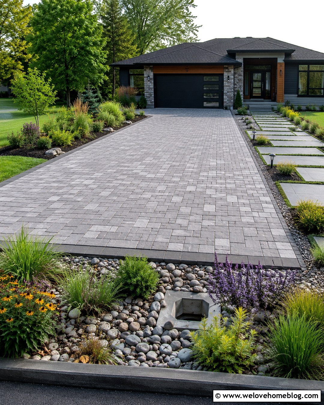 Rain Garden Sloped Driveway - 20 slope driveway landscaping ideas