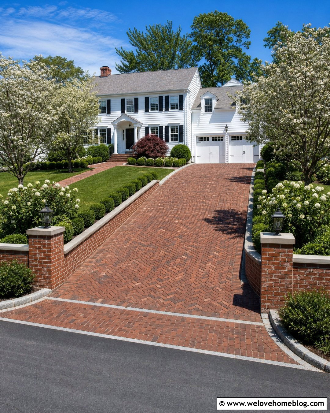 Raised Brick Driveway With Low Garden Walls - 20 raised driveway ideas