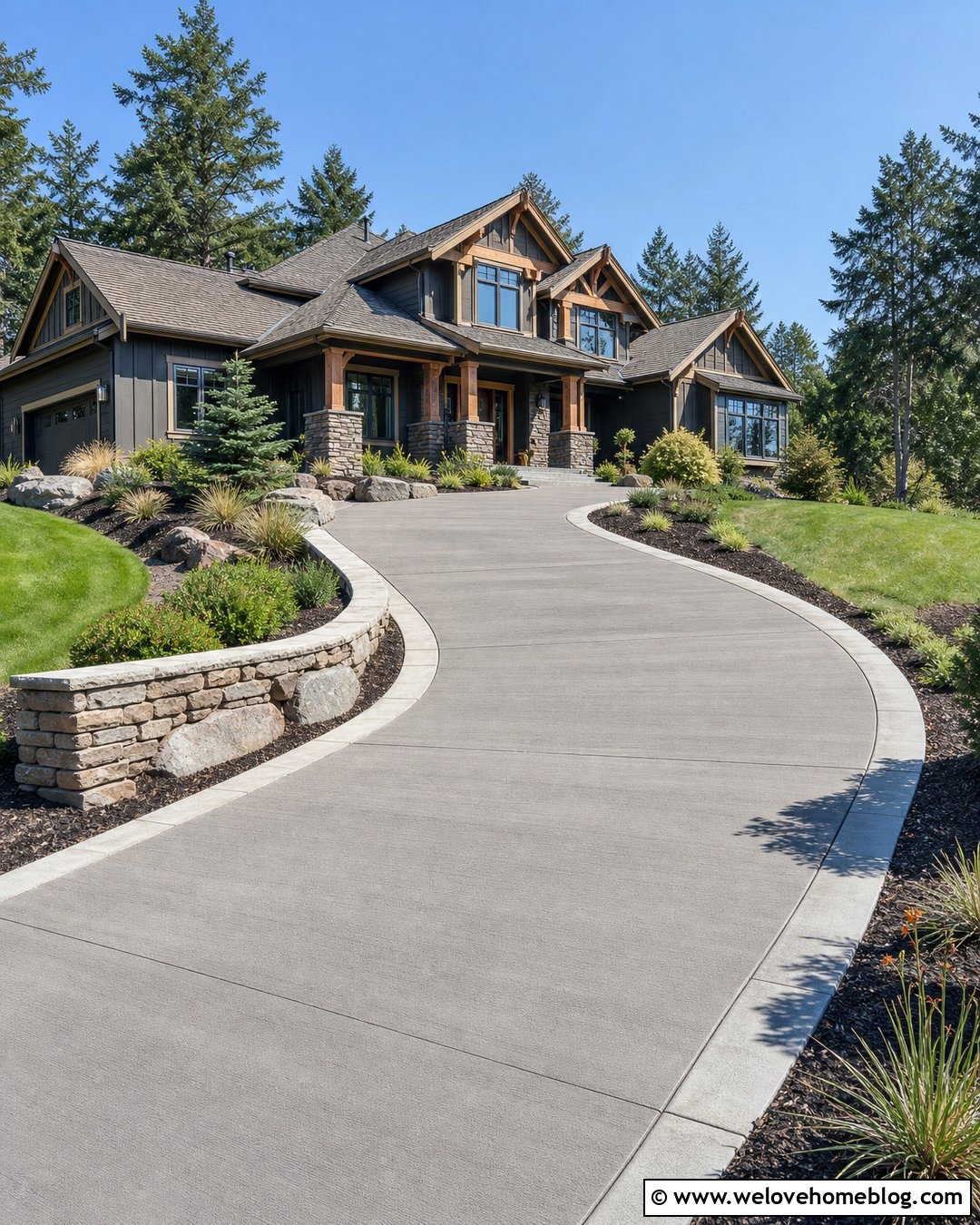 Raised Concrete Driveway With Stone Retaining Walls - 20 raised driveway ideas