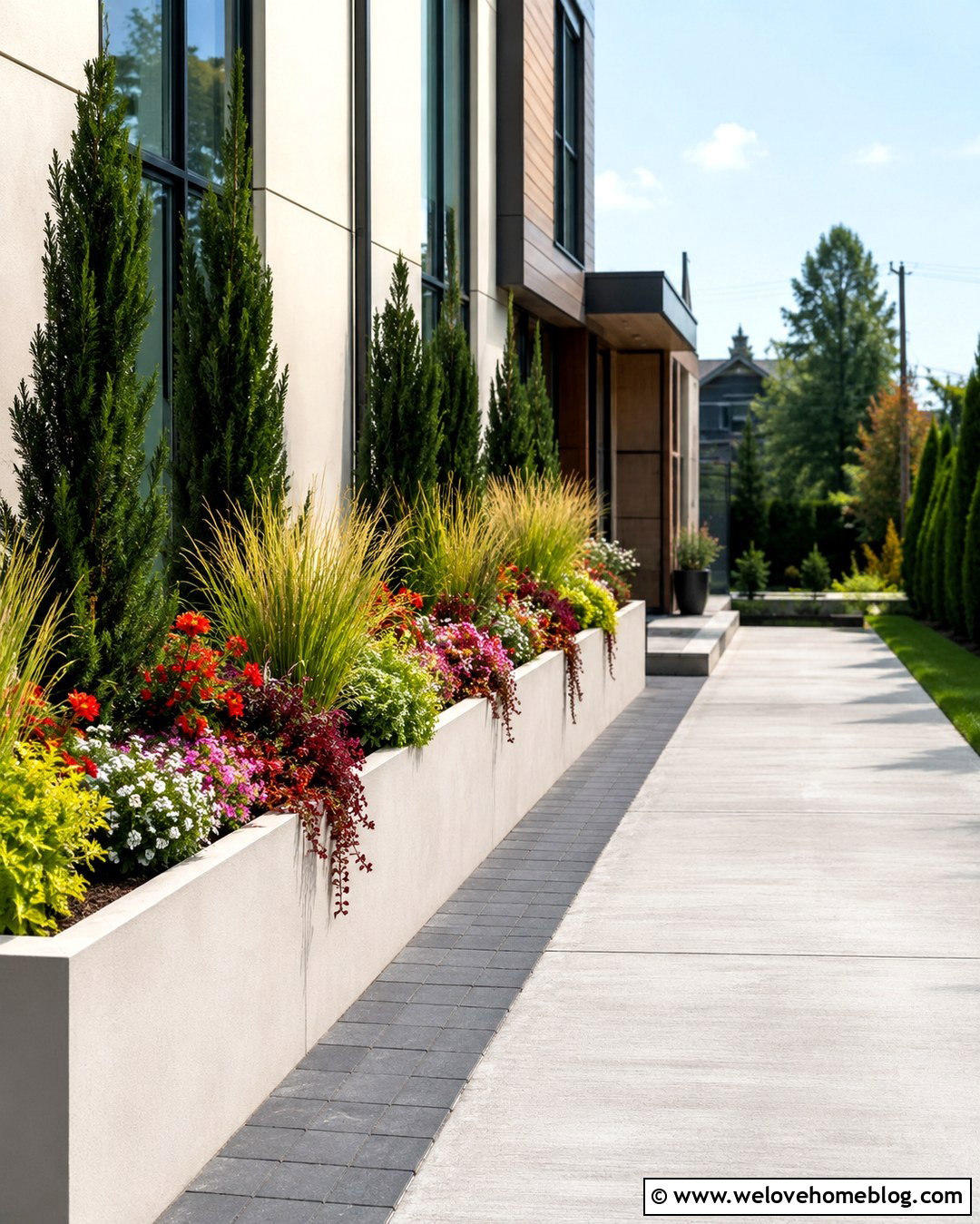Raised Garden Bed Beside Narrow Driveway - 20 Garden Beside Driveway Ideas