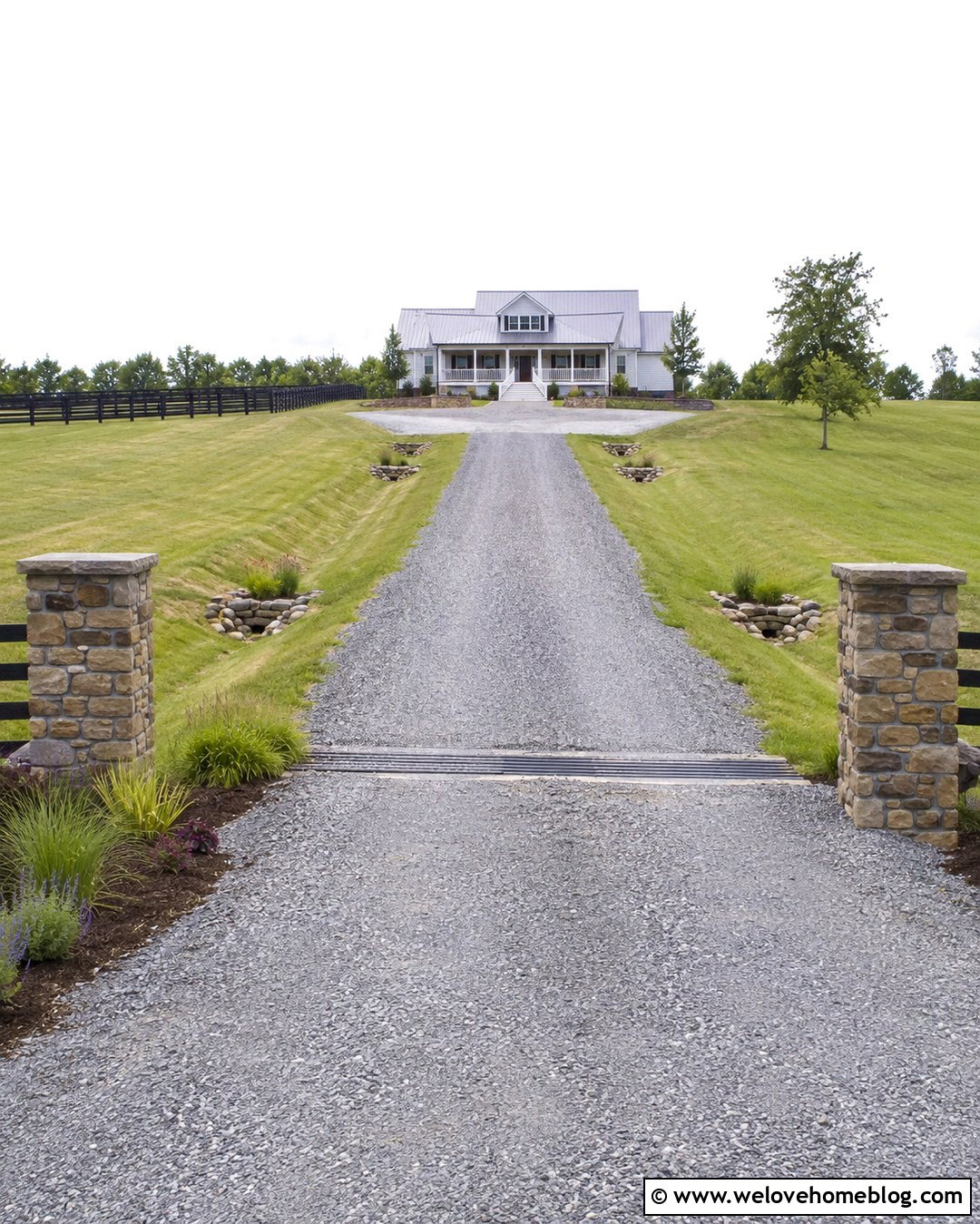 Raised Gravel Farm Driveway With Swales - 20 farm roads driveways ideas