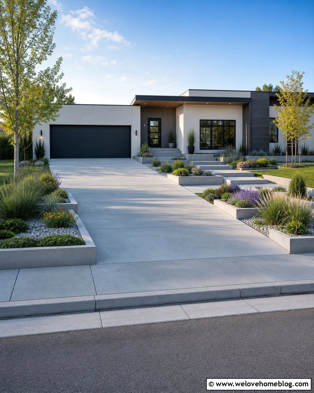Raised Planter Driveway Edging - 20 Raised Driveway Edging Ideas