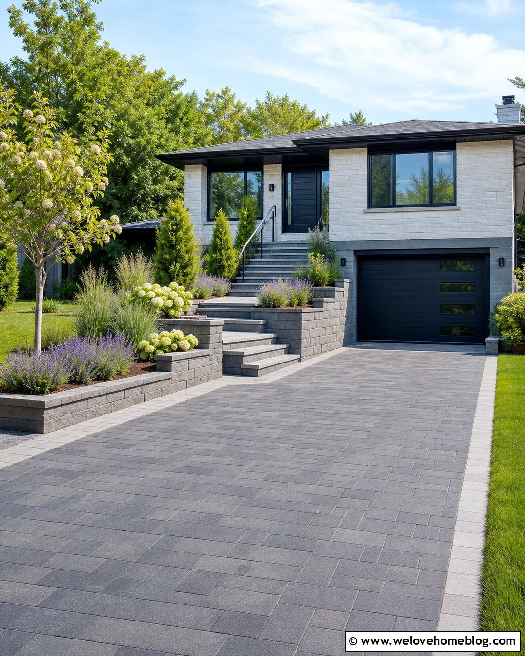 Raised Split Level Driveway With Entry Stairs - 20 raised driveway ideas