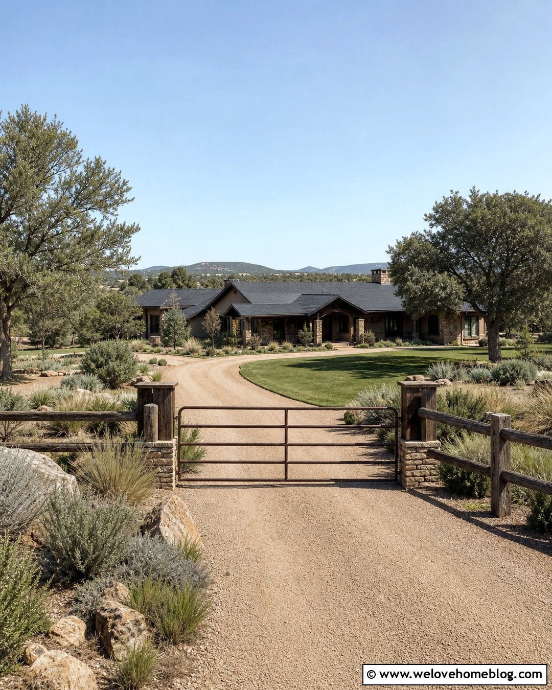 Ranch Driveway Gate - 45 Driveway Gate Ideas