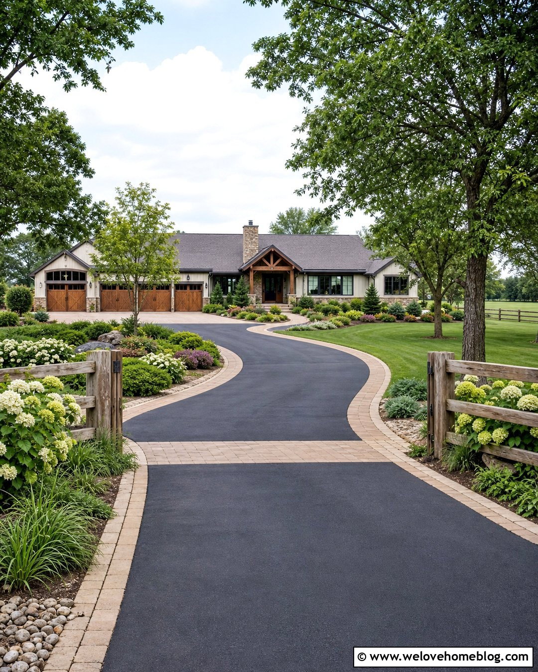 Ranch Farmhouse Asphalt Driveway - 35 farmhouse driveway ideas