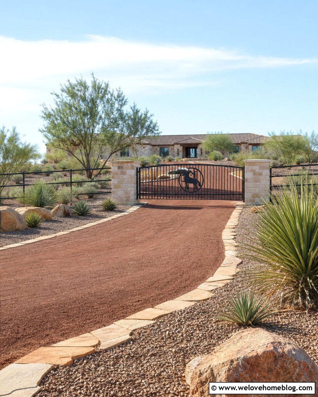 Ranch Gate With Custom Brand - 20 Ranch Driveway Gate Ideas