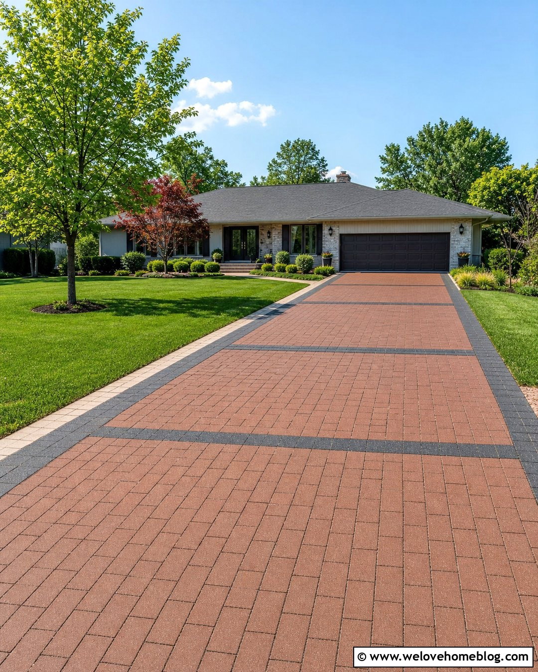 Ranch House Brick Driveway - 35 Brick Driveway Ideas